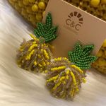 C&C California Beaded Pineapple Statement Earrings Photo 1