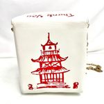 Chinese Takeout White & Red Shoulder Bag Purse Photo 2