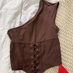 EGO  Official Brown Corset Top and Ruffle Skirt Set Photo 1