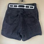 ZARA  High Waisted Black Denim Shorts Photo 1