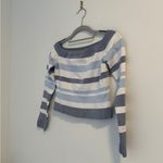superdown Aritzia Striped Blue and White Long Sleeve Top Photo 2