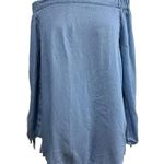 Wishlist Women's Denim Off Shoulder Top - Size M - Blue Photo 0