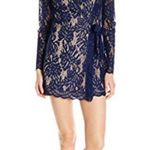 Lilly Pulitzer  Navy Blue Lace Tiki Wrap Romper, Size XS Photo 1