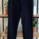 Ann Taylor  Mid-Rise Stretch Cotton Navy Career Ankle Dress Pant Trouser, 8T Photo 0