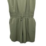 Abercrombie & Fitch Olive Green Smocked Waist Drawstring Romper Tank Style Photo 2