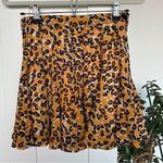 MINKPINK  Orange and Pink Pleated Flowy Mini Skirt Photo 0