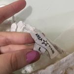 NEW Area Stars White Ruched Lace Back Mini Dress Size Large Photo 5