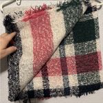 Cozy Plaid Knit Large Scarf by Hourglass Pink Photo 4