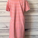 Gap Pink & Orange Striped Short Sleeve Pocket Cotton T-Shirt Dress Photo 4