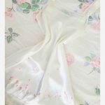 Womens medium White Satin Coquette Mini Slip Dress Pink Embroidered Flowers​ Photo 0