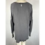 Free People  MOVEMENT Bella Layer Ribbed Sweater in Gray Size M Photo 3