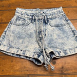 PacSun Mom Shorts Acid Wash Denim Drawstring Waist Size 23 Photo 0