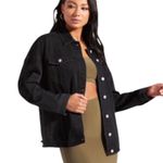 JustFab Oversized Denim Jacket Size 2Xl NW Detailed Tag. Photo 0