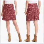 Free People  Floral A-Line Skirt - Burgundy and Yellow Photo 1