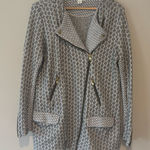 Lucky Brand  Women’s Grey Soft and Cozy Long Shacket Zip‎ Up Size Large EUC Photo 0