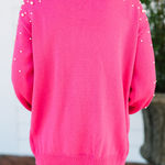 Shop The Mint  Boutique Pink Pearl Cardigan Photo 2