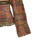 Liz Claiborne Blazer Size 10 Petite Multi Color Leather Buttons Lined Womens LS Photo 2