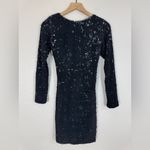 Dress the Population  Lola Velvet Sequin Black Long Sleeve Mini Dress Medium Photo 6