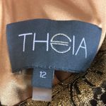 Theia Women’s Floral Gold Black Metallic Mesh Sleeveless Formal A Photo 10