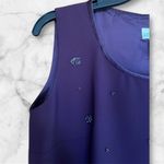After Dark 2Pc Embroidered beaded sleeveless sheer lined purple Women's Suit 10P Photo 3