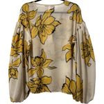 Hutch NWT Anthropologie Saskia Floral Button Front Sheer Balloon Sleeve Top Sz M Photo 2
