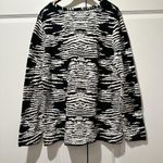 Calvin Klein SZ XL BLACK WHITE Geometric Stripped Shirt Sweater Cotton Photo 5