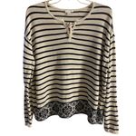 J Jill oatmeal heather lace up pull over sweater 2X Photo 1