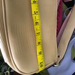 Cream beige tan faux leather shoulder hand croc embossed bag Measurement in pics Photo 5