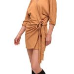 n:philanthropy NWT Bresson Wrap Dress Duster Sweater Camel Tan Oversized Small Photo 6