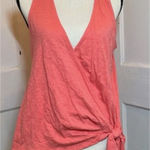 Altar'd State  coral pink Pink V Neck Wrap Tank Top Photo 0