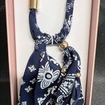 Serefina | Navy Bandana Boho Bag Charm Blue Photo 3