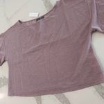 SOHO Street NWT New York & Company Crop Top Women's Large Pink Glittery/Shimmery Photo 1
