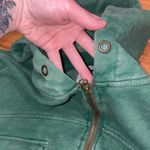 Urban Outfitters  green acid wash cropped zip up Photo 2