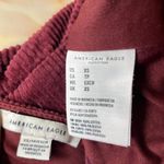 American Eagle Women's Burgundy Corduroy Pinafore Mini Dress Overalls Cute XS Photo 3