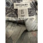 Artisan NY ‎ Shorts Womens 4 Tropical Linen High Waist Tie Waist Hawaiian Print Photo 2