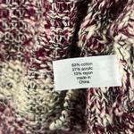 Lane Bryant Cardigan Size 18/20 Cozy Burgundy White Striped Cotton Button-Front Photo 7