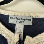 Star Blue Originals Women’s Medium Blue Reindeer Vintage Sweater Cardigan Photo 1