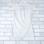 Athleta  White V Neck Short Sleeve Ruched Workout‎ Top Womens XXS Activewear Photo 7