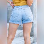 Vervet Distressed Denim Jean Boyfriend Shorts Size Large Blue Photo 3