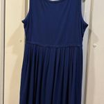 Lucy & Laurel  ROYAL BLUE DRESS TANK STYLE SMALL WAIST BAND THEN GATHERED Photo 6