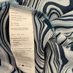 Streetwear Society NWT 2 Tone Blue & White Abstract Print Sheer Long Sleeve Wrap Photo 9