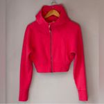 Lululemon  Size 6 Scuba Full Zip Cropped Hoodie LIP GLOSS Pink Photo 2