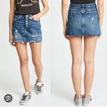 We The Free Harvey Distressed Denim Mini Skirt Photo 1
