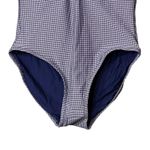Draper James x Helen Jon One Piece Swimsuit Womens XS Navy Gingham Keyhole USA Blue Photo 12