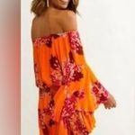 Hello Molly Orange and Pink Floral Romper Size Large Photo 1