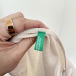 United Colors Of Benetton [] Cream Sleeveless Linen A-Line Mini Dress Sz Large L Photo 8