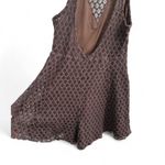 Silence + Noise Silence‎ + Noise Crochet Lace Brown Romper Photo 3