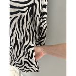 John Mark Zebra Tunic Size M Black White Oversized Lagenlook Wired Collar Size M Photo 4
