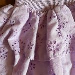 Purple eyelet rush skirt Photo 1