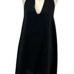 Amanda Uprichard Mini Dress Sleeveless Choker Neck Keyhole Silk Black Size Large Photo 0